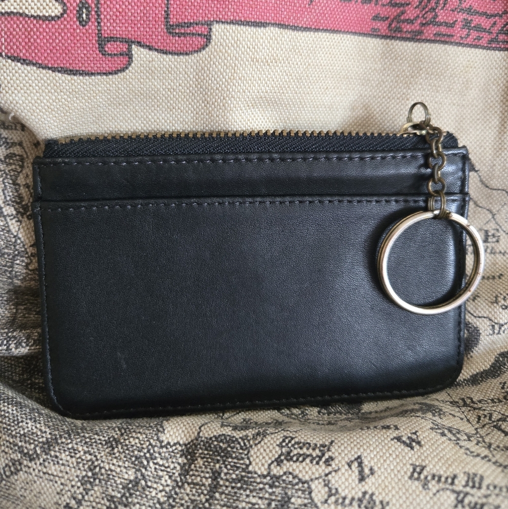 Vintage Coach Mini Skinny Case 6902 Calfskin Leather Black wallet/ bag